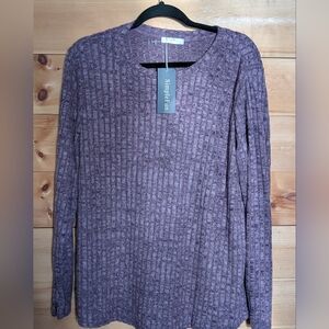 SimpleFun Purple Knit Top, NWT, XL , Super Soft